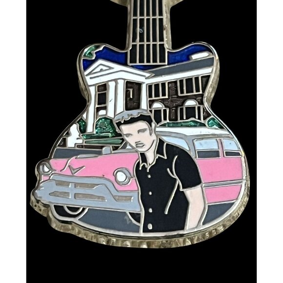 Hard Rock Cafe Memphis Elvis Guitar Pin Collectible CYLWX - Picture 3 of 7